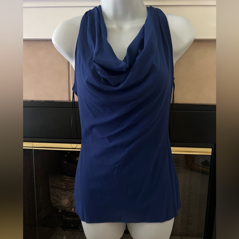 Bebe electric blue sleeveless top size Med.